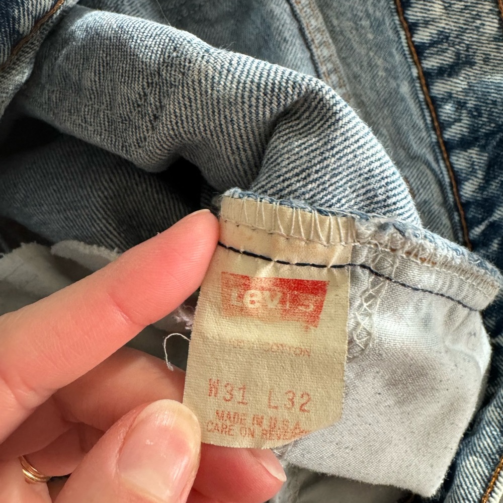 Vintage Levi’s 505  orange tab acidic wash jeans - Picture 4 of 8
